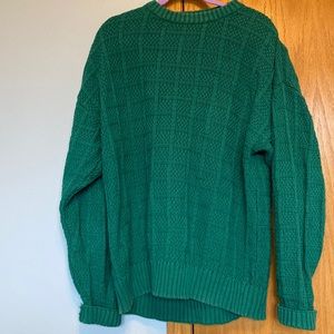 Eddie Bauer fisherman emerald green sweater
